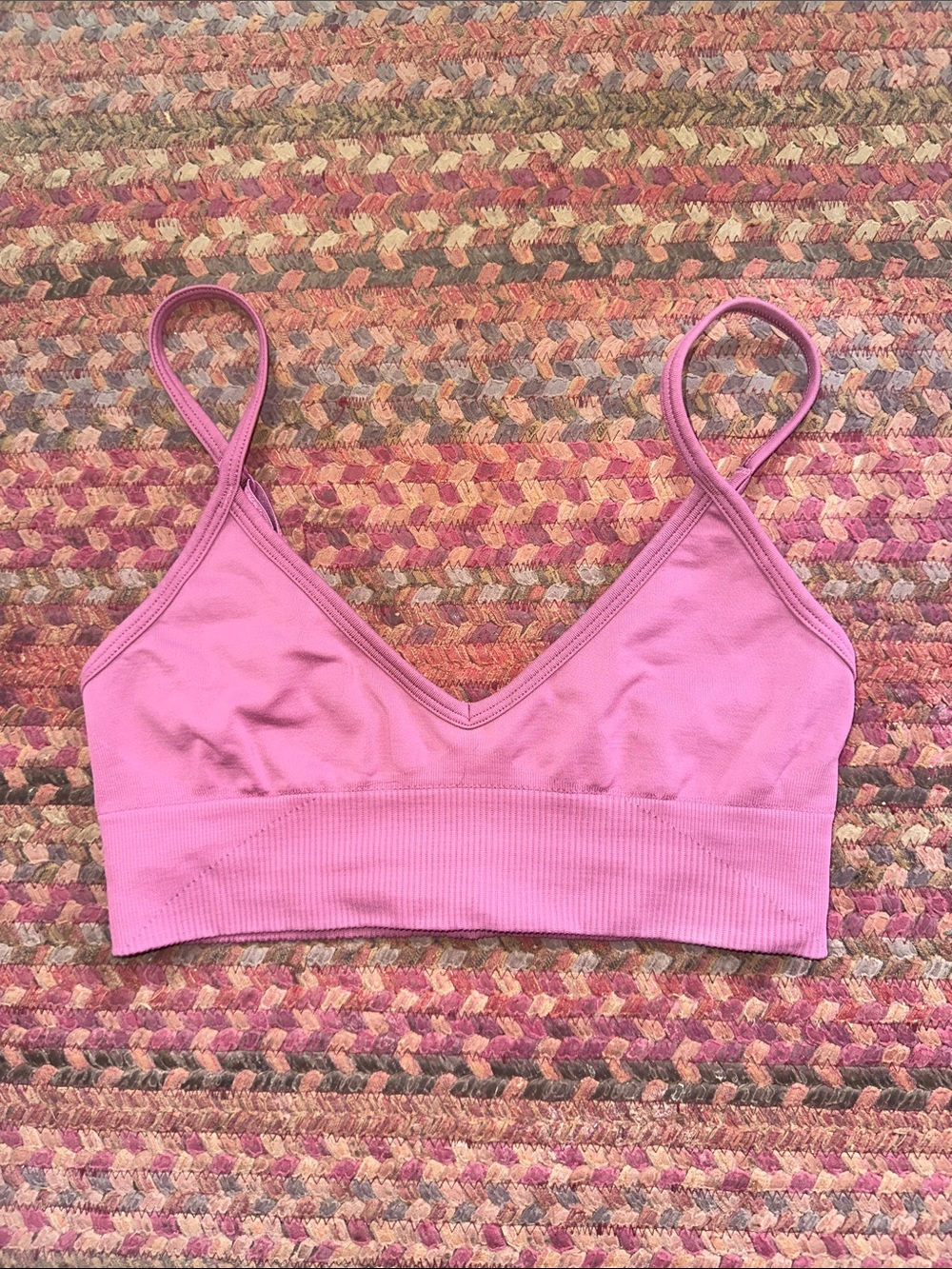 LULULEMON DUSTY ROSE PINK EBB TO STREET seamless SPORTS BRA